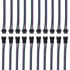 10 Pairs 4pin SM JST 15cm Cable Female/Male connectors